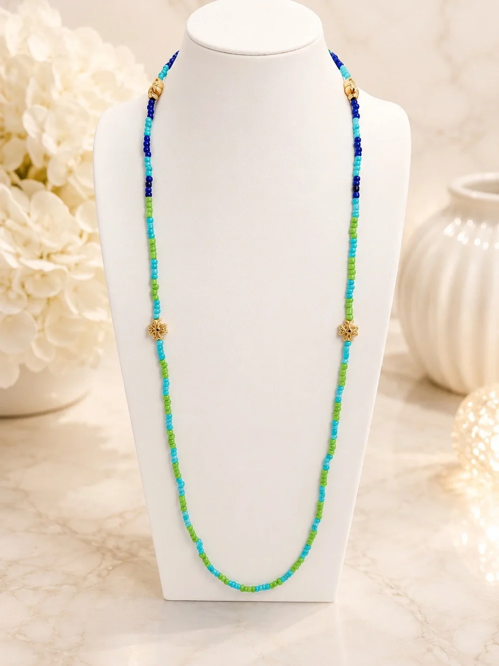 Tory Burch Roxanne Colorful Beaded Necklace or Eyeglass Chain.